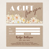 Waterverf op kraft paper gift card visitekaartje (Voorkant /achterkant)