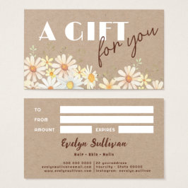 Waterverf op kraft paper gift card visitekaartje