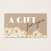 Waterverf op kraft paper gift card visitekaartje (Voorkant)
