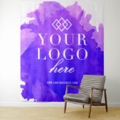 Waterverf op maat gemaakt logo beurs evenement ach wandkleed (In situ)