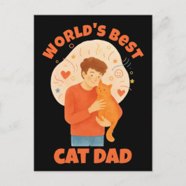 Waterverf op maat gemaakte foto van de beste katte briefkaart