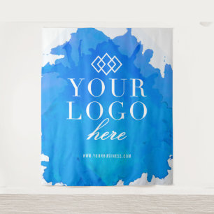 Waterverf op maat gemaakte logo beurs evenement ac wandkleed