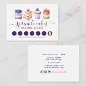 Waterverf, op maat gesneden bakkerswaren  klantenkaartje (Voorkant / Achterkant)