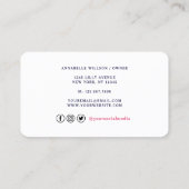 Waterverf, op maat gesneden bakkerswaren  visitekaartje (Achterkant)