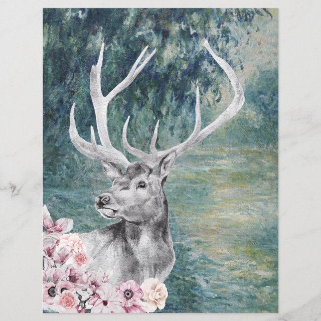 Waterverf op Monet's morning Seine Scrapbook (Voorkant)