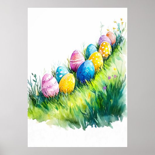 Waterverf op paaseieren poster (Voorkant)
