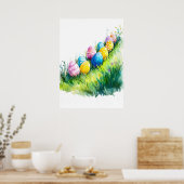 Waterverf op paaseieren poster (Keuken)