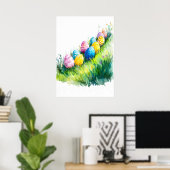 Waterverf op paaseieren poster (Thuiskantoor)