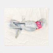 Waterverf Opera Cockato Fleece Deken (Voorkant (Horizontaal))