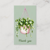 Waterverf opknoping Plant Dank u Informatiekaartje (Voorkant)