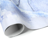 Waterverf-opvulpapier voor winterBossen Cadeaupapier