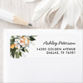 Waterverf Oranje Baby shower Etiket (Insitu)