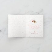 Waterverf Oranje bessen Krans Vrolijk Kerstfeest Notitiekaartje (Binnen)