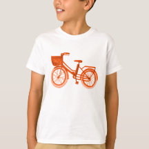 Waterverf Oranje Bike