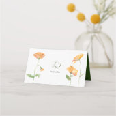 Waterverf Oranje blaaskleppen Plaatskaartje (Achterkant)