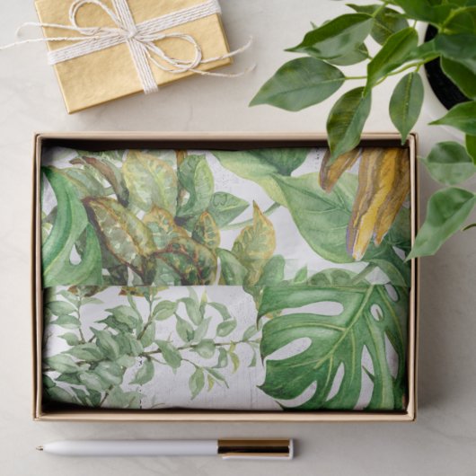 Waterverf Oranje blauwe papegaai Tissuepapier (Geschenk)