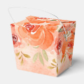 Waterverf Oranje Bloem Feest Bedankdoosjes (Achterkant)