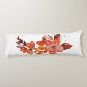 Waterverf oranje bloemcompacte spiegel lichaamskussen (Achterkant)