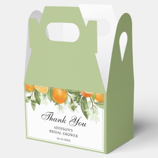 Waterverf Oranje bloemen Vrijgezellenfeest Dank u Bedankdoosjes (Geopend)