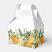 Waterverf Oranje bloesem Vrijgezellenfeest Dank u  Bedankdoosjes (Achterkant)