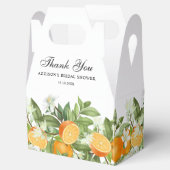 Waterverf Oranje bloesem Vrijgezellenfeest Dank u  Bedankdoosjes (Geopend)