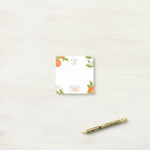 Waterverf Oranje bloesems Citrus Wedding Post-it® Notes (Op bureau)