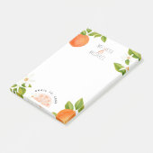 Waterverf Oranje bloesems Citrus Wedding Post-it® Notes (Schuin)