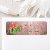 Waterverf Oranje Blooming Cactus Etiket (Insitu)