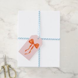 Waterverf Oranje boog Cadeaulabel
