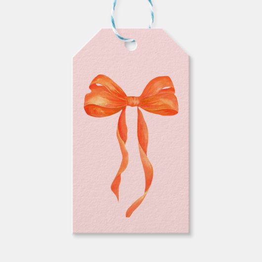 Waterverf Oranje boog Cadeaulabel (Voorkant)