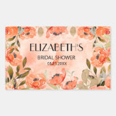 Waterverf Oranje Bruidsfeest Rechthoekige Sticker (Voorkant)