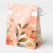 Waterverf Oranje Bruiloft Feest Bedankdoosjes (Achterkant)