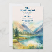 Waterverf Oranje bruiloft van de bergachtige soenn Kaart (Voorkant)