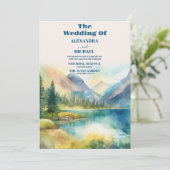 Waterverf Oranje bruiloft van de bergachtige soenn Kaart (Staand voorkant)