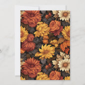 Waterverf Oranje Bruine Fall Leaves Wedding Bedankkaart (Achterkant)