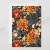 Waterverf Oranje bruine herfstbladeren 21e verjaar Kaart (Achterkant)