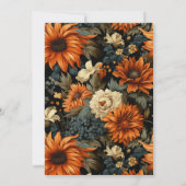 Waterverf Oranje bruine herfstbladeren 21e verjaar Kaart (Achterkant)