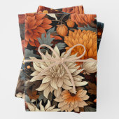 Waterverf Oranje Bruine Herfstbladeren Verjaardag Inpakpapier Vel (In situ)