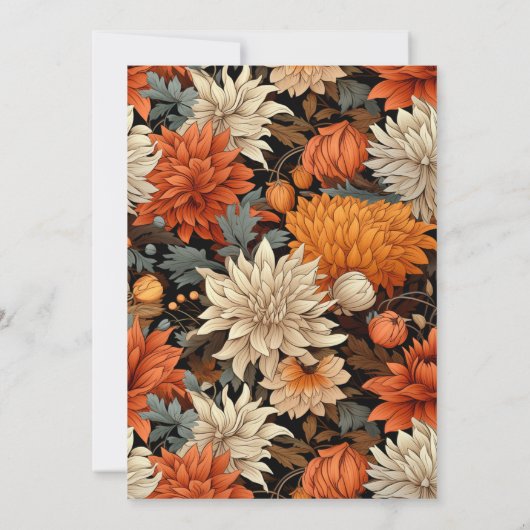 Waterverf Oranje bruine val verlaat Quinceanera Kaart (Achterkant)