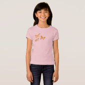 Waterverf Oranje butterflies T-shirt (Voorkant volledig)