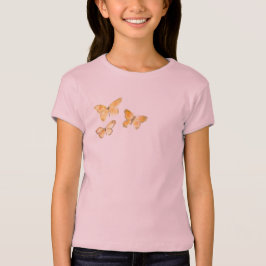  Waterverf Oranje butterflies T-shirt