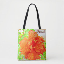 Waterverf Oranje Canvas tas
