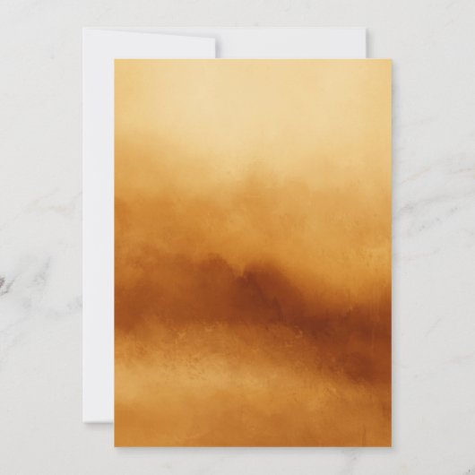 Waterverf Oranje Citrine Crystal Foto Afstuderen Aankondiging (Achterkant)