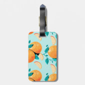  Waterverf Oranje Citrus Bagagelabel (Achterkant verticaal)