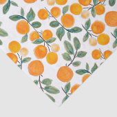  Waterverf Oranje Citrus Botanische Patroon Tissuepapier (Detail)