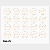 Waterverf Oranje Citrus Custom Shower Hartelijk da Ronde Sticker (Vel)