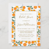 Waterverf Oranje Citrus Custom Vrijgezellenfeest I Kaart (Voorkant)