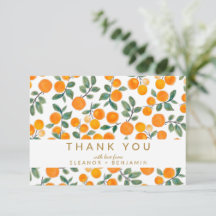 Waterverf Oranje Citrus Custom Wedding