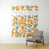 Waterverf Oranje Citrus Fotohokje Achtergrond Wandkleed (In situ)