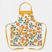  Waterverf Oranje Citrus - Gepersonaliseerd Schort (Voorkant)